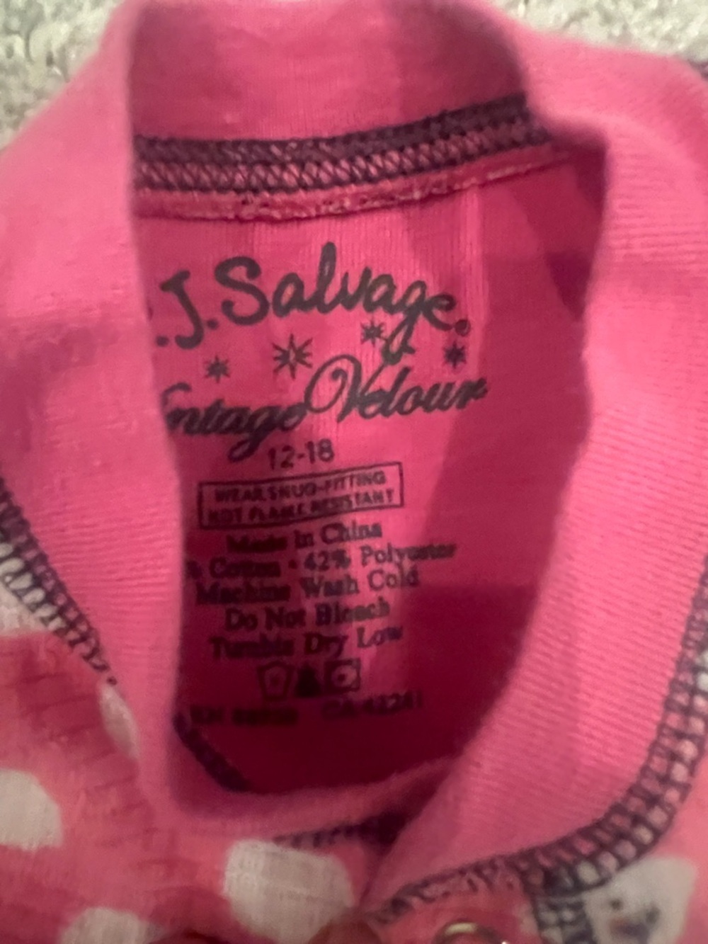 PJ Salvage Pink Polka Dot Pajamas | 12-18M - Picture 2 of 3